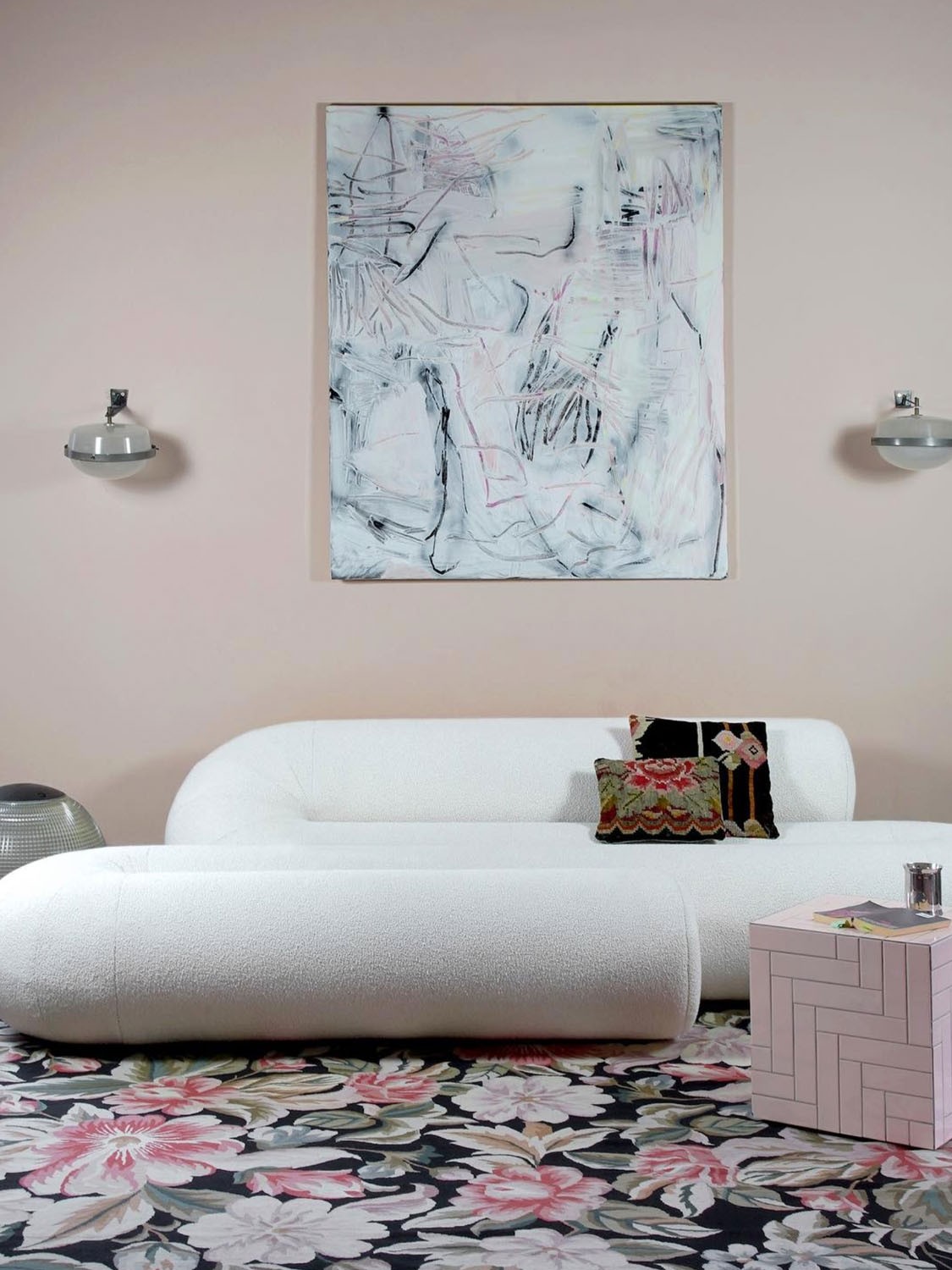 Serpentine Sofa by Christophe de la Fontaine in white