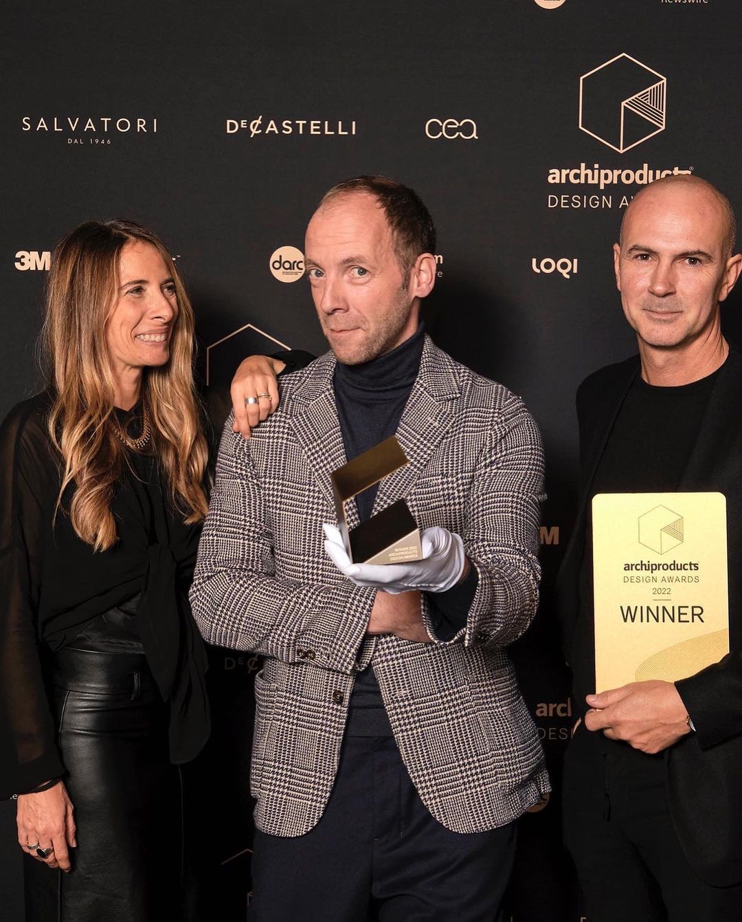 Christophe de la Fontaine receiving Archiproducts Design Awards 2022 at Visconti Pavilion