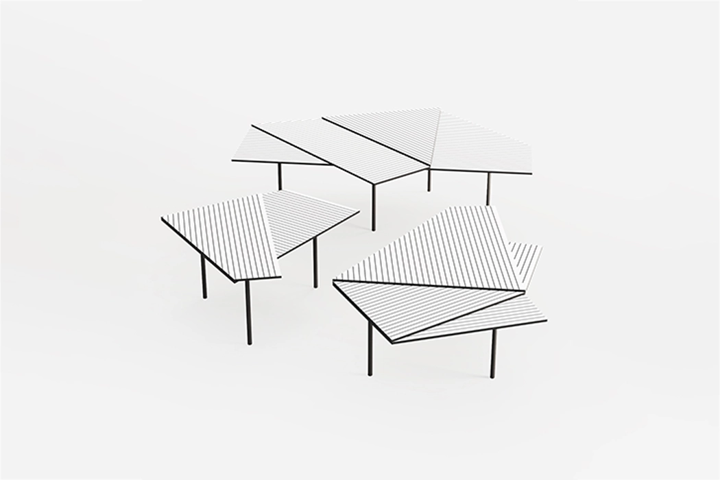 Pinestripe table family by Christian Haas
