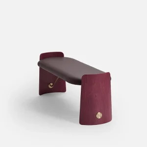 Biscotto bench in leather by Christophe de la Fontaine DANTE - Goods and Bads