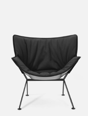 El Santo armchair grey fabric grey leather by Christophe de la Fontaine for DANTE - Goods and Bads