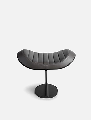 H.E.A.310 leather upholstered stool by Christophe de la Fontaine for Dante - Goods and Bads