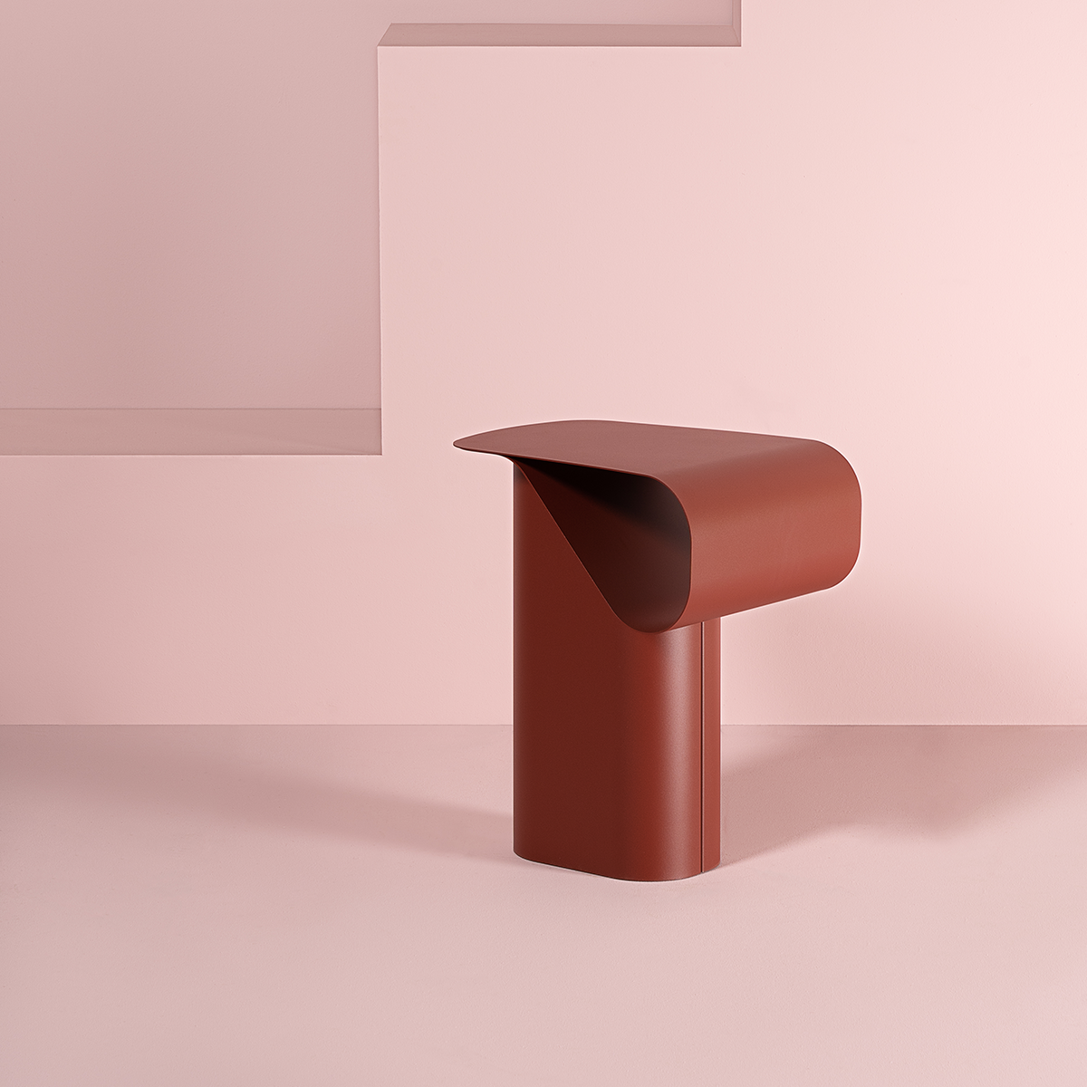 Revue side table bordeaux by Andrea Steidl for Dante - Goods and Bads