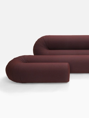 Serpentine outdoor fabric couch by Christophe de la Fontaine DANTE - Goods and Bads